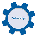 Cog with the word Partnership in it