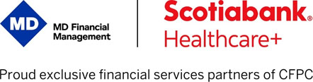 MD Financial Management and Scotiabank logos