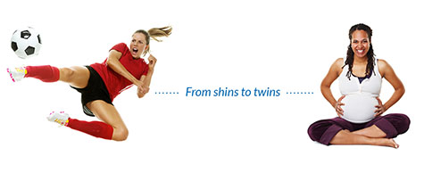 from shins to twins