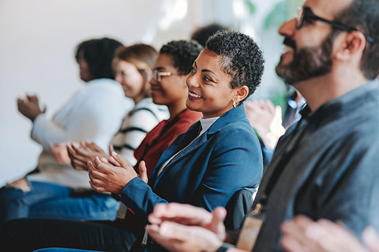 Group of people applauding - stock photo