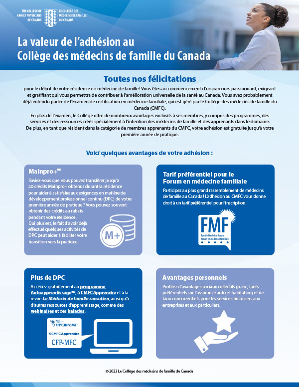 La valeur de l’adhésion au Collège des médecins de famille du Canada