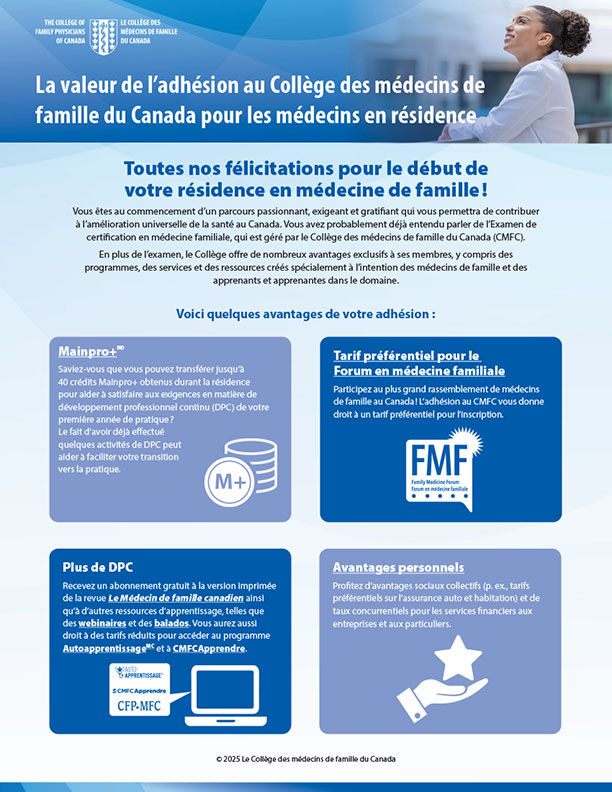 La valeur de l’adhésion au Collège des médecins de famille du Canada