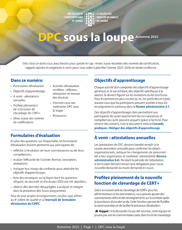 Dernier numéro de DPC sous la loupe