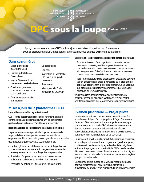 Dernier numéro de DPC sous la loupe