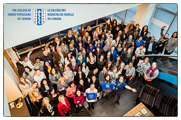  Group shot of CFPC employees in the foyer of the National office