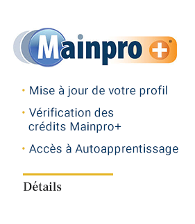 Mainpro+MD permet aux médecins de famille et aux résidents en médecine de famille de facilement faire le suivi de leurs activités de DPC, offre de l’information et des lignes directrices sur les normes liées à la participation aux activités de DPC, et assure la prestation de programmes éthiques de grande qualité grâce à un processus de certification rigoureux.