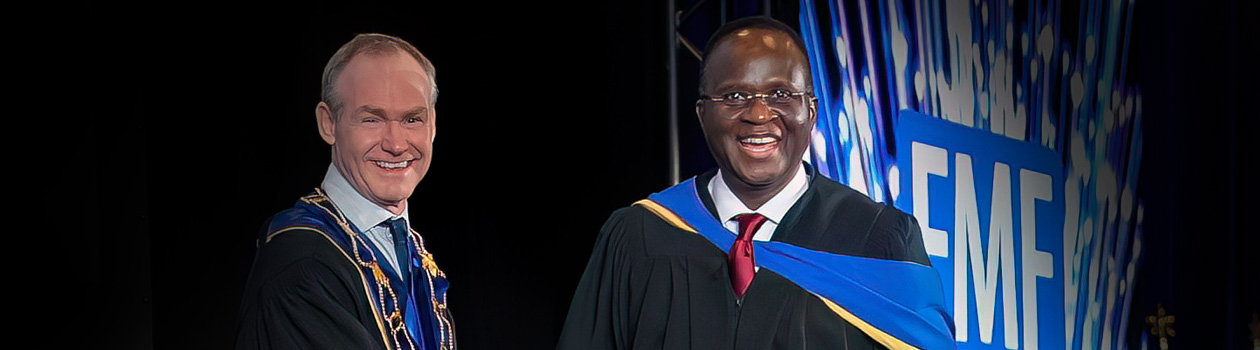 Dr. Mike Allan with Fellowship recipient