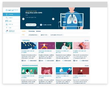 CFPCLearn home page screen shot