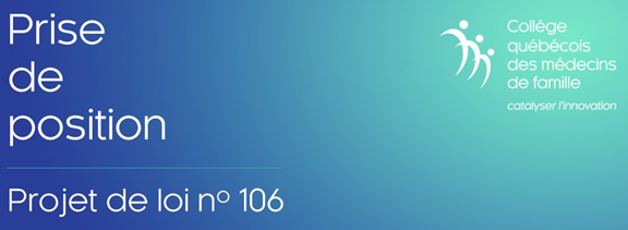 Prise de position - Projet de loi n 106