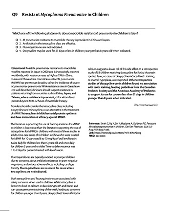 Q9 Resistant Mycoplasma Pneumoniae in Children
