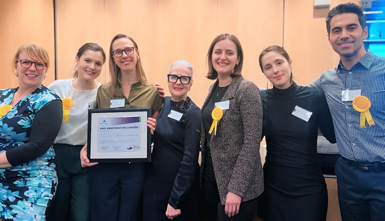 CQMF Mentorship Program wins the 2026 “Prix Mentorat en lumière” (Mentorship in the Spotlight Award)