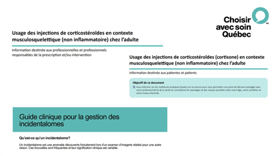 Discover Choosing Wisely Quebec’s (Choisir avec soin Québec) New Clinical Tools