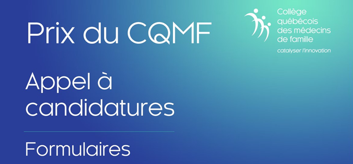 Prix du CQMF - 2026 Submit by Februaury 28