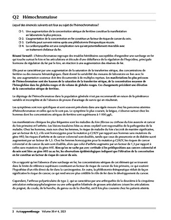 Q2 Hémochromatose