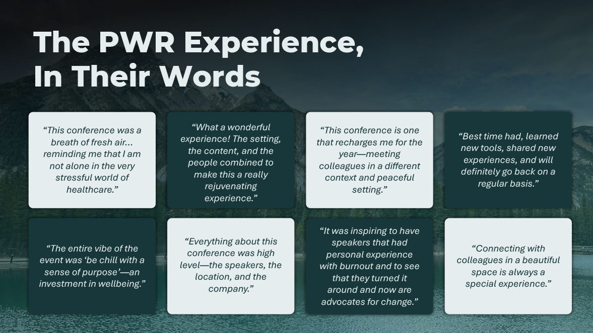The PWR Experience in their words