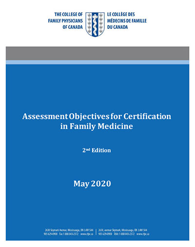 Download the Assessment Objectives for Certification in Family Medicine – Updated version