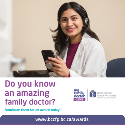Do you know an amazing family doctor? Nominate them for an award today!